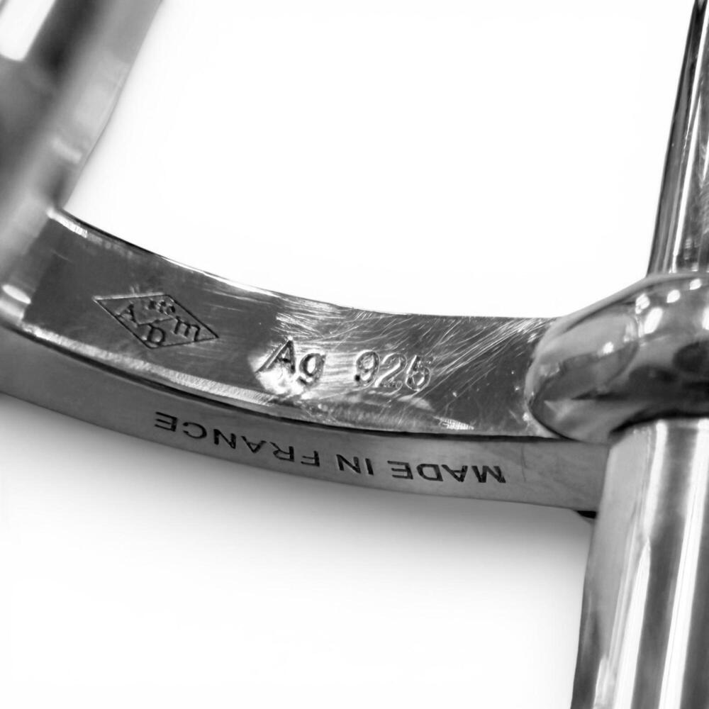 HERMES AG925 Sellier motif Clou de Selle cufflinks, silver, made in France, t... - Picture 7 of 7